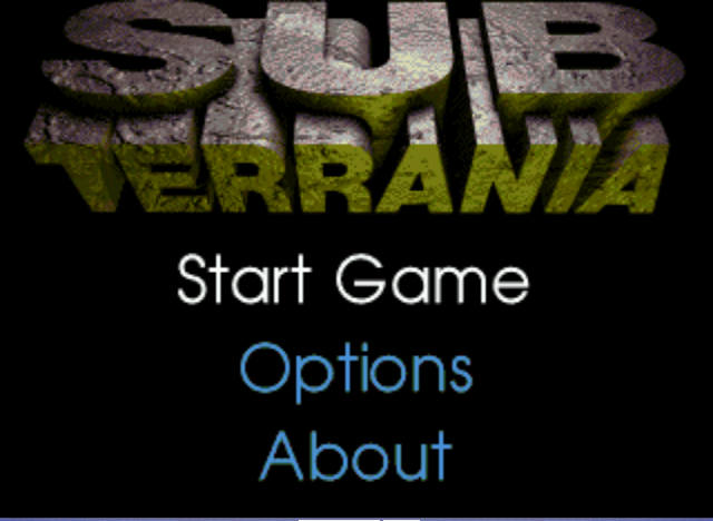 SubTerrania (Earlier) Title Screen